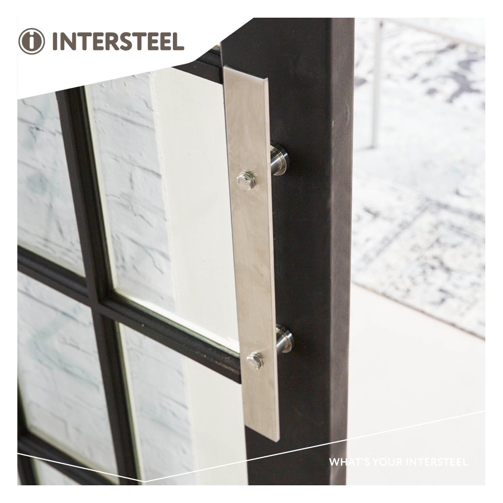 INTERSTEEL DEURGREEP PLAT INDUSTRIAL LOOK