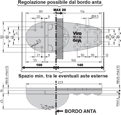VIRO ACCESSOIRE VOOR MONTAGE VAN VANLOCK OP KLEINE VRACHTWAGENS & CONTAINERS