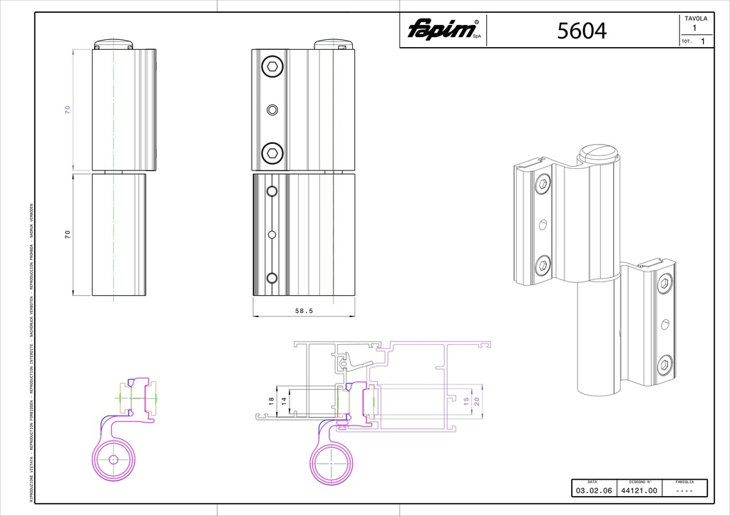 FAPIM VENICE KLEMSCHARNIER