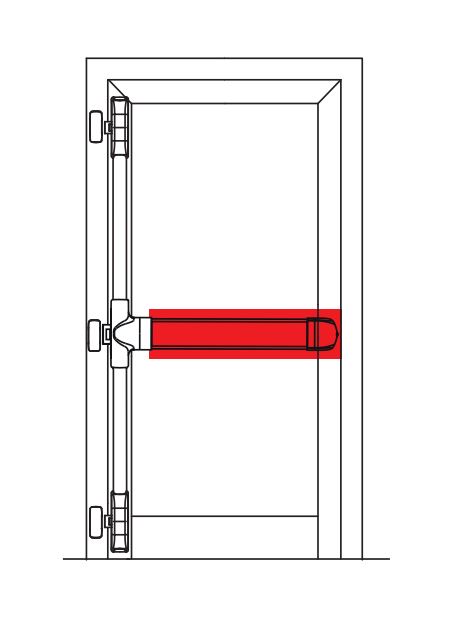 FAPIM OLTRE PANIEKSLUITING: 8263 RODE PUSHBAAR 1194MM