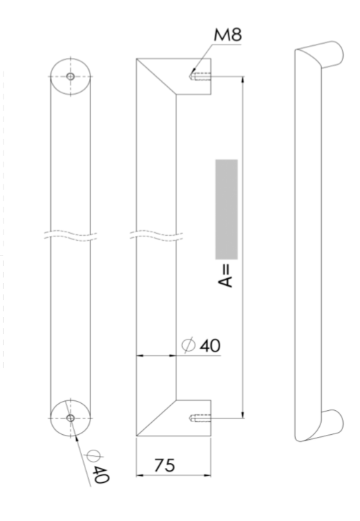 U90°K 01 ⧄ 40/40 ALUMINIUM DEURGREEP - stuk (kopie)