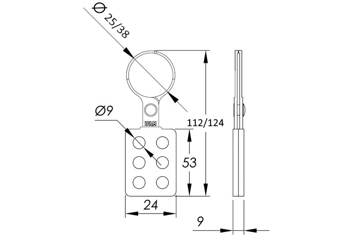 IFAM BRANDWERENDE ALUMINIUM MULTI LOCKOUT HANGSLOTKLEM VOOR 6 HANGSLOTEN