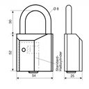 ISEO UNIVERSAL HANGSLOT ZONDER HALVE CILINDER