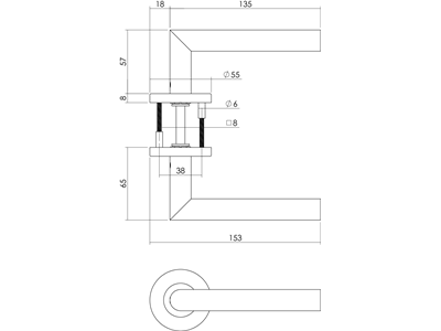 INTERSTEEL HOEK90° BASIC KRUKKENPAAR OP ROZET