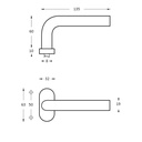 INTERSTEEL HOEK90° KRUKKENPAAR OP ROZET