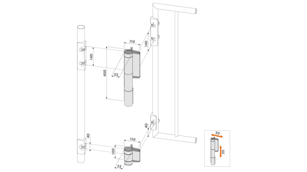 LOCINOX MAMMOT 180° POORTSLUITER