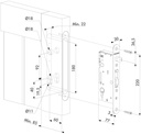 LOCINOX H-WOOD INSTEEKSLOT VOOR HOUT POORTEN