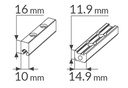 FAPIM OPBOUWSCHARNIER LOIRA+ SMALLE DEURFRAMES