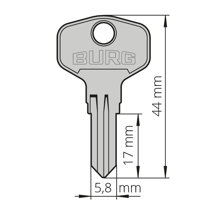 BURG SLEUTEL SERIE D OP CODE (1001-1387)