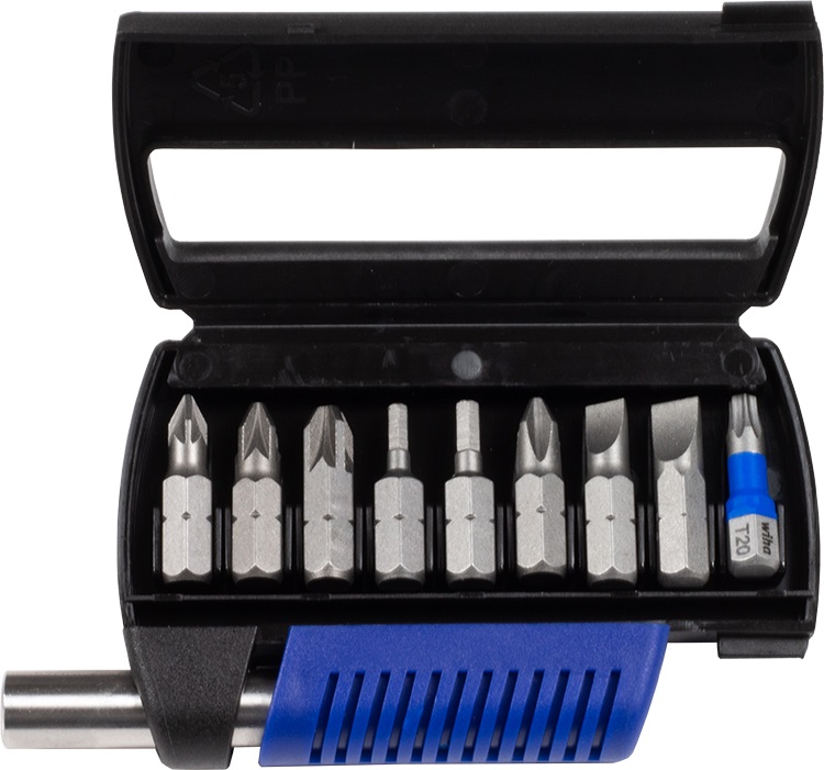 ZIEH-FIX BIT SET 1/4'', 9 BITS MET SNELWISSELHOUDER