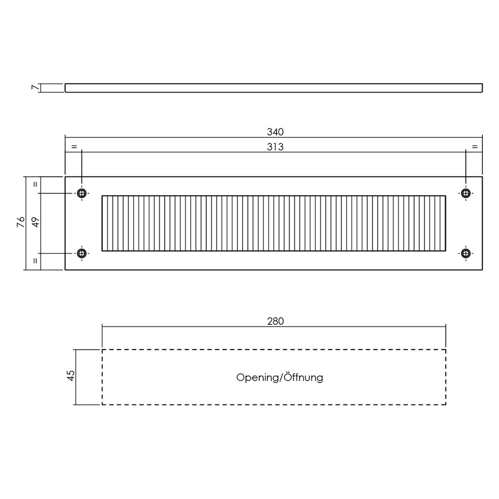 INTERSTEEL TOCHTWERING RECHTHOEKIG