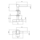 INTERSTEEL DEURKNOP L/T BOL MET RONDE ROZET