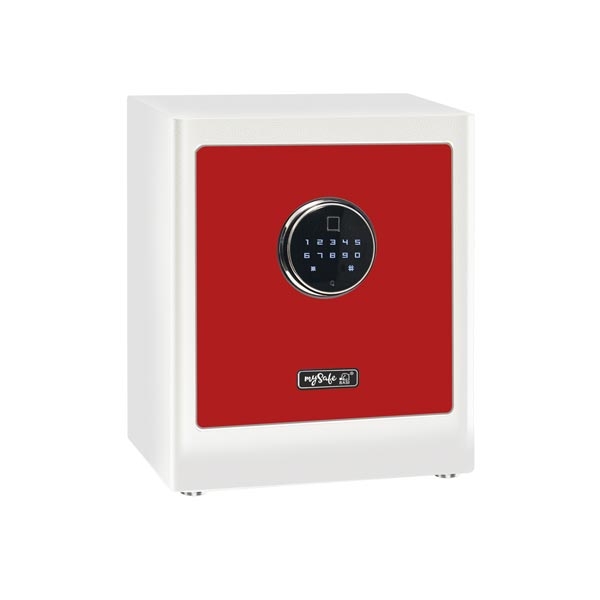[2020-0000-ROTW] MYSAFE PREMIUM 350 ELEKTRONISCH CIJFERSLOT EN VINGERPRINT (Red-white)