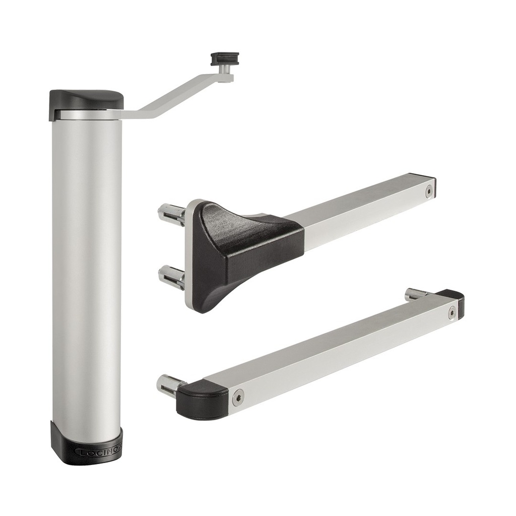 [P00008967-ZILV] LOCINOX LION COMPACT AND VERSATILE GATE CLOSER SUITABLE FOR EVERY GATE SITUATION (Silver)