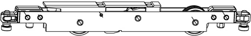 MACO 229491 CENTRE CARRIAGE FOR LIFT-AND-SLIDE WINDOW, GROOVE 18 x 30