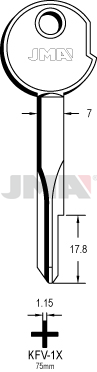 JMA BRUTE SLEUTEL PROFIEL KFV-1X