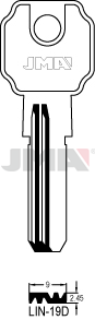 JMA BRUTE SLEUTEL PROFIEL LIN-19D