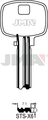 JMA BRUTE SLEUTEL PROFIEL STS-X6