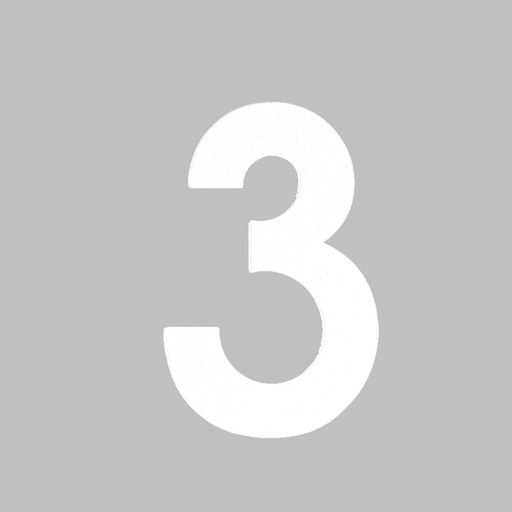 [FUJI-50-WIT-3] FUJI HUISNUMMER & -LETTER (50, Blanc, 3)