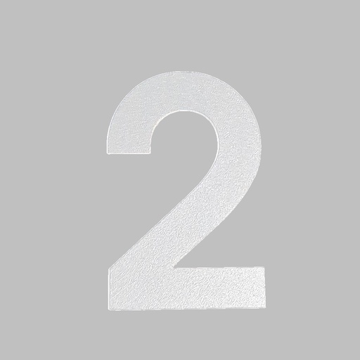 [FUJI-80-WIT-2] FUJI HUISNUMMER & -LETTER (80, Wit, 2)