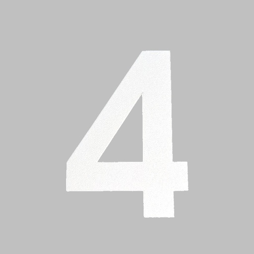 [FUJI-80-WIT-4] FUJI HUISNUMMER & -LETTER (80, Blanc, 4)