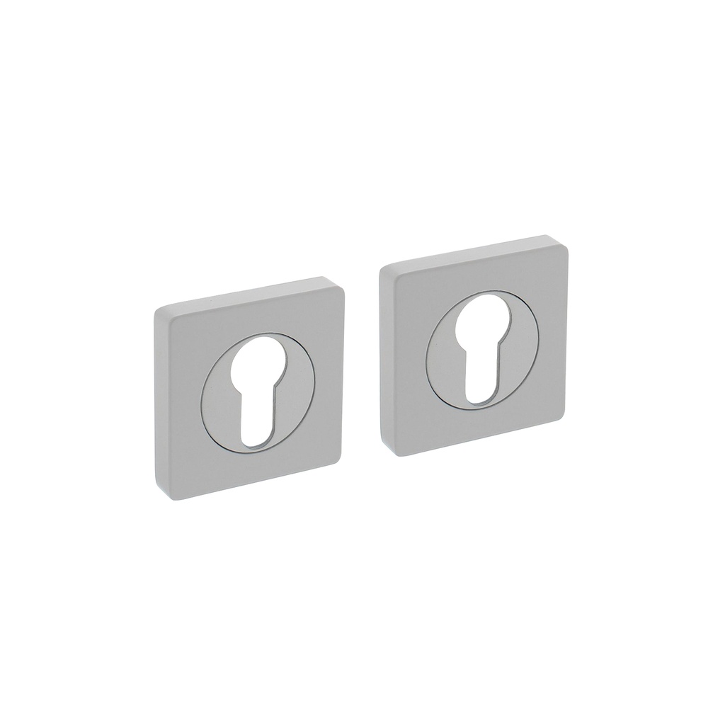 [0027.318587] INTERSTEEL ROZET 55x55x10mm PER PAAR (Signal white, Euro profile cylinder)