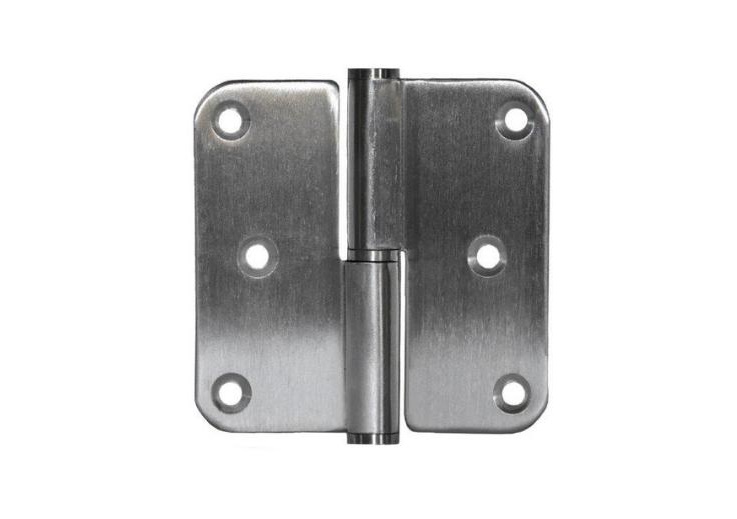 [100101] PAUMELLE SCHARNIER 80x80x2.5 (DIN left = Belgian right, brushed stainless steel)