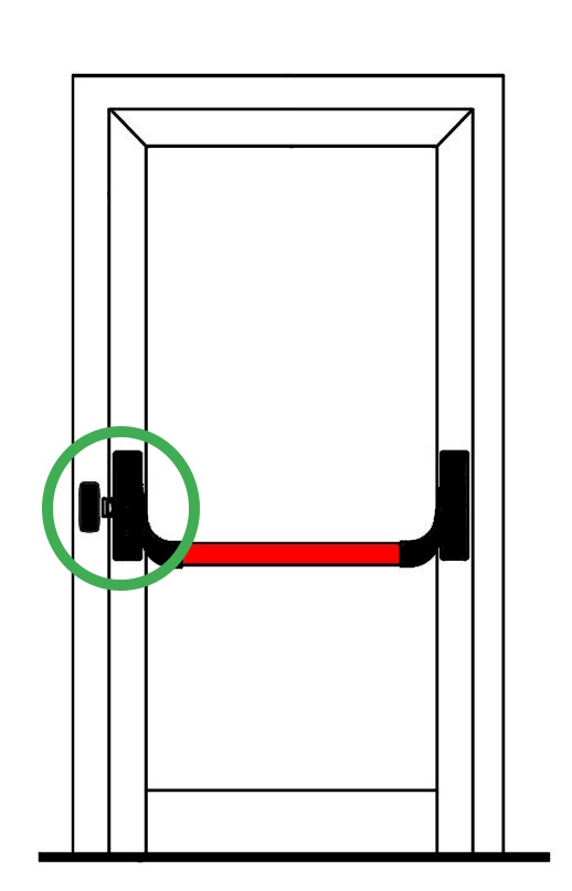 FAPIM 8814 OLTRE: PANIC LOCK SET SINGLE DOOR 1-POINT