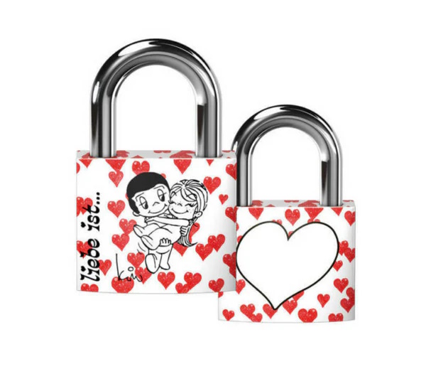 [6180-4101] BASI "LOVE" PADLOCK (Red)