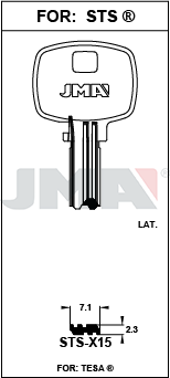 JMA BRUTE SLEUTEL PROFIEL STS-X15