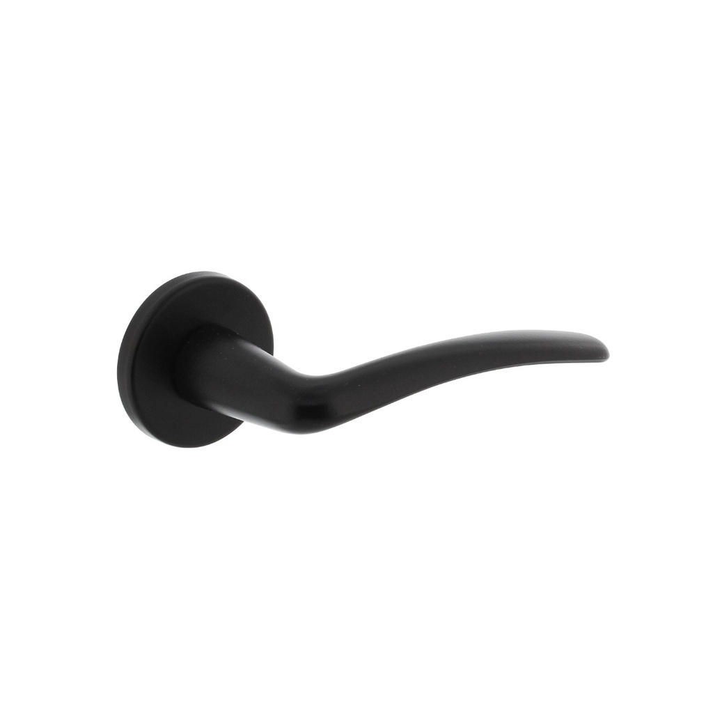 [0023.046602] INTERSTEEL DEURKRUK ZAIA MET ROZET (Zwart & Roestvrij staal / Inox geborsteld)