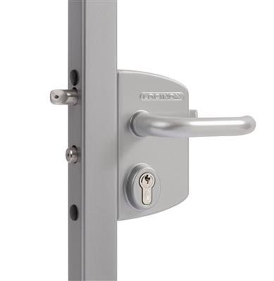 [P00011894-SILV] LOCINOX LAKQU2 SURFACE MOUNTED GATE LOCK (Square, 10 to 30, Silver)