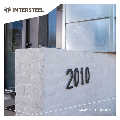 [0034.402049] INTERSTEEL HAUSNUMMER (Roestvrij staal / Inox getrommeld, 9)