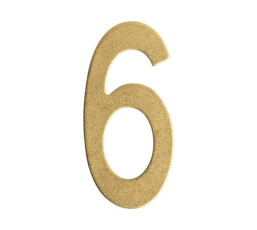 [0011.402046] INTERSTEEL HOUSE NUMBER (Messing getrommeld, 6)