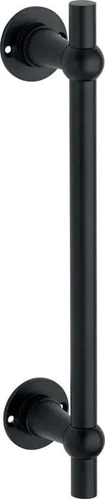 [W3000.4351.90] MI SATORI DEURGREEP CHEMIN DE FER (Black, 375 (total length: 400), Round tube Ø 33mm)
