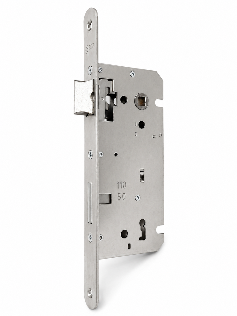 [100-45-AFG] DYLA 100 REVIVAL BY BESA INTERIOR DOOR MORTISE LOCK (45, Rounded, Galvanised)