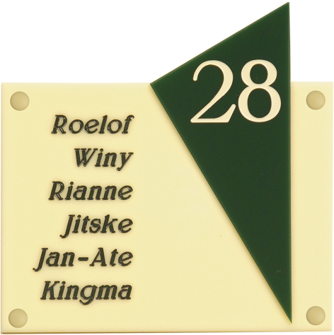 GEPERSONALISEERD NAAMBORD IN PERSPEX