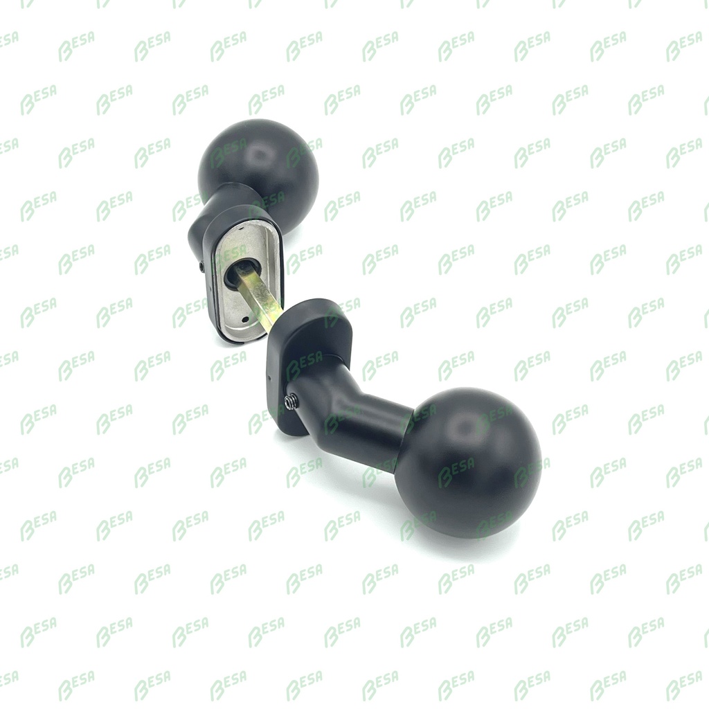 [100760/100777] BESA VK-05 BOLKNOP DRAAIBAAR WEGGEZET (brushed stainless steel, Rond)