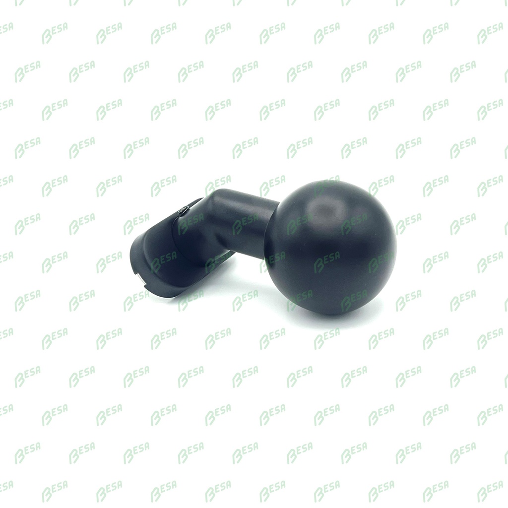 [100760/100775] BESA VK-05 BOLKNOP VAST WEGGEZET (brushed stainless steel, Rond)