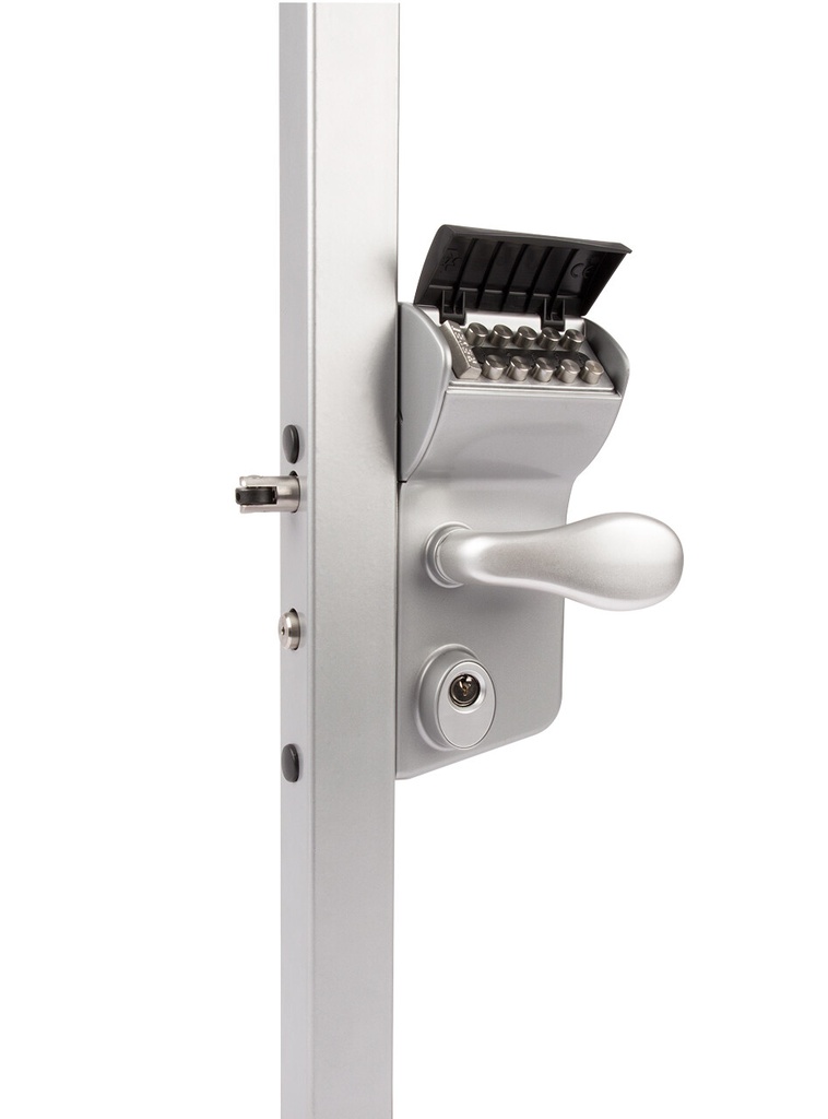 [P00013434-SILV] LOCINOX LMKQV2 VINCI - MECHANICAL SURFACE-MOUNTED CODE LOCK (Square, 10 to 30, Silver)