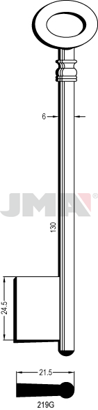 [219G] JMA BRUTE SLEUTEL PROFIEL 219G