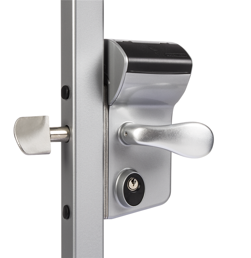 [P00015379-SILV] LOCINOX LLKZV2 LEONARDO - MECHANICAL CODE LOCK FOR SLIDING GATES (Square, 40, Silver)