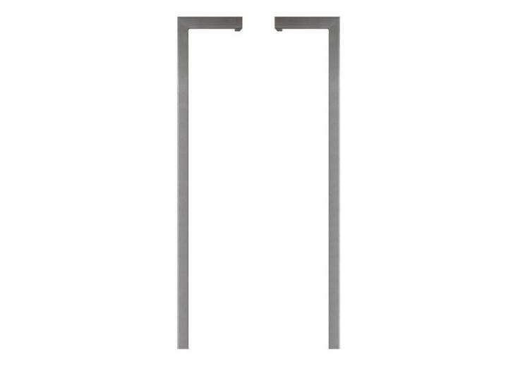 [328005 LI.] INOX DOOR HANDLE MODEL DK 06 ⧄ 40/20 - pair (Left-handed)