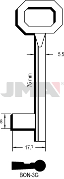 [BON-3G] JMA BRUTE SLEUTEL PROFIEL BON-3G
