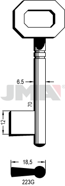 [223G] JMA BRUTE SLEUTEL PROFIEL 223G