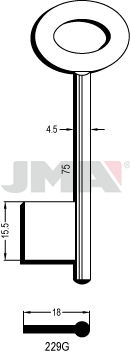 [229G] JMA BRUTE SLEUTEL PROFIEL 229G