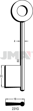 [231G] JMA BRUTE SLEUTEL PROFIEL 231G