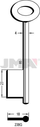 [238G] JMA BRUTE SLEUTEL PROFIEL 238G