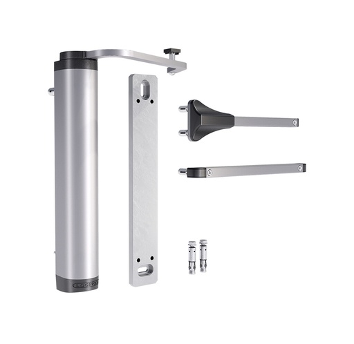[P00009356-SILV] LOCINOX VERTICLOSE-2 WALL LEISTUNGSSTARKER UND VIELSEITIGER HYDRAULISCHER TORSCHLIESSER FÜR WANDMONTAGE